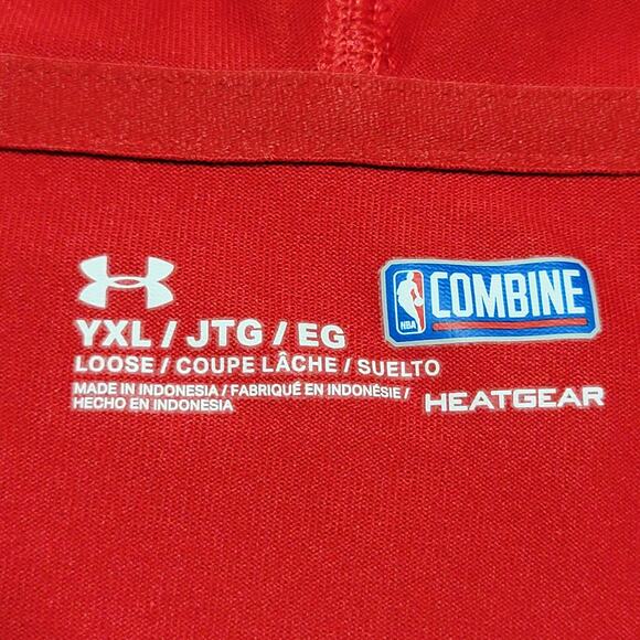 NBA Under Armour Youth Quarter Zip Hooded LS Tee "HOU Rockets" - Size YXL Loose - Picture 6 of 7